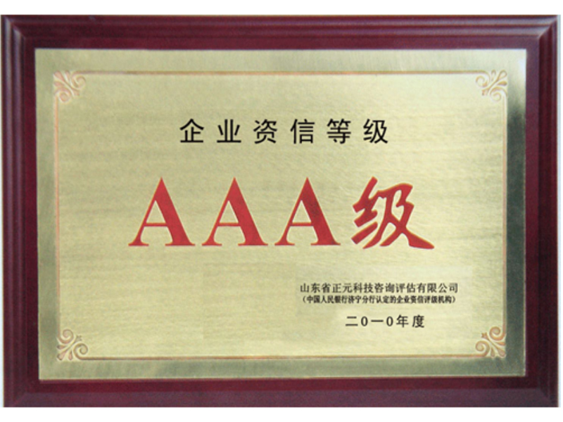 企业aaa资信等级